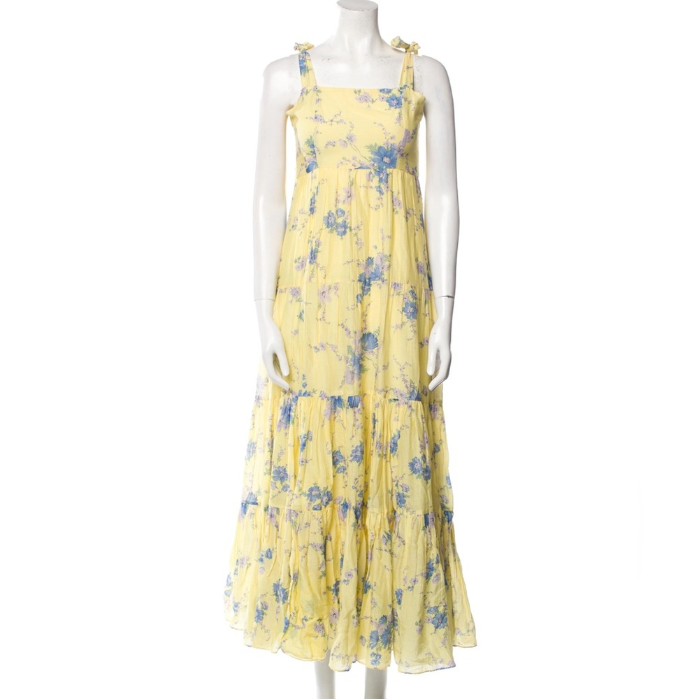 LoveShackFancy Yellow & Blue Maxi Sundress - Picture 3 of 4